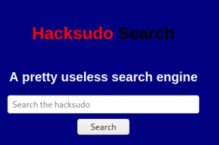 Walkthrough of Hacksudo Search - Vulnhub - Writeup