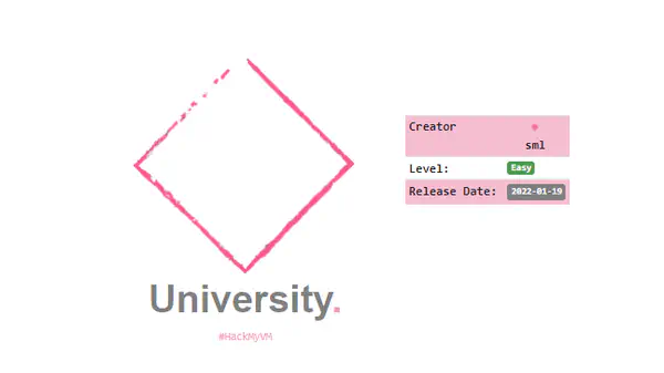 Writeup of University from HackMyVM - Walkthrough