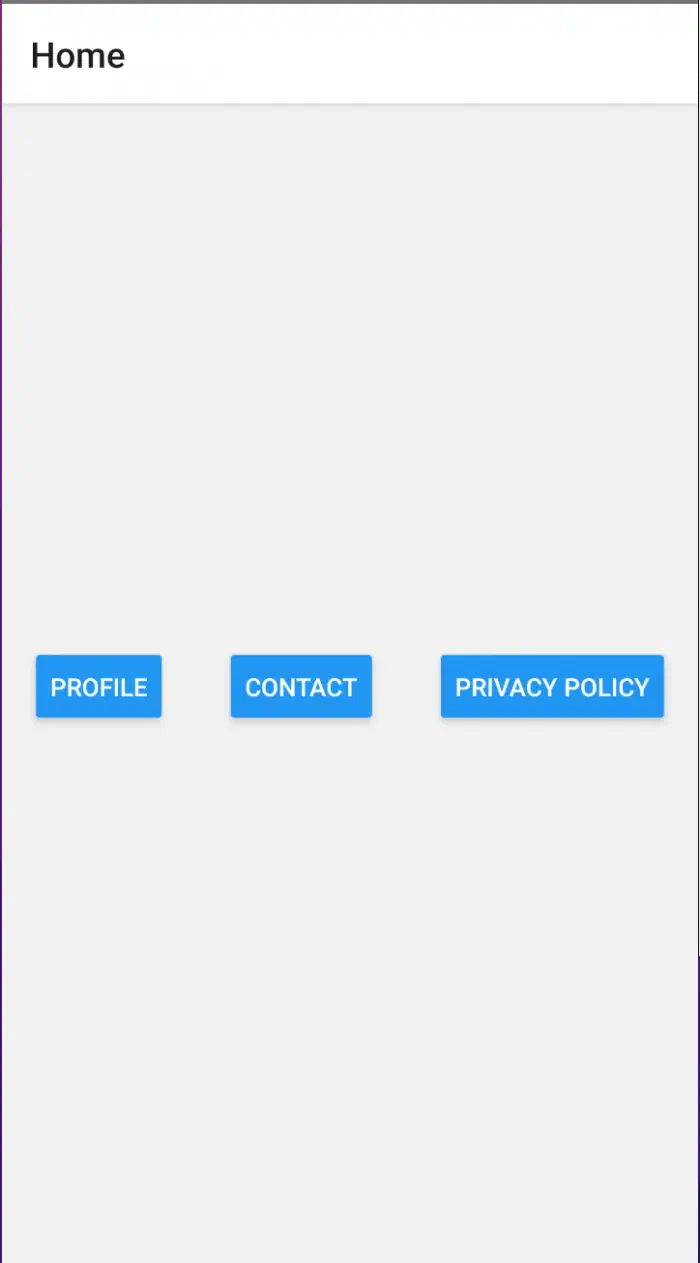Home screen of react native project