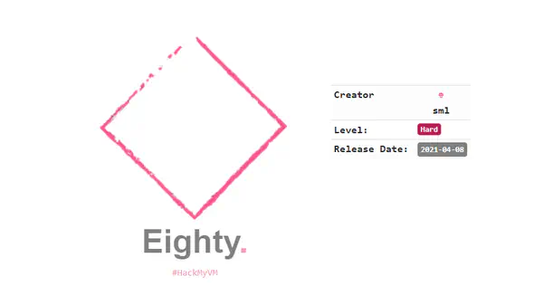 Writeup - Eighty - HackMyVM - Walkthrough