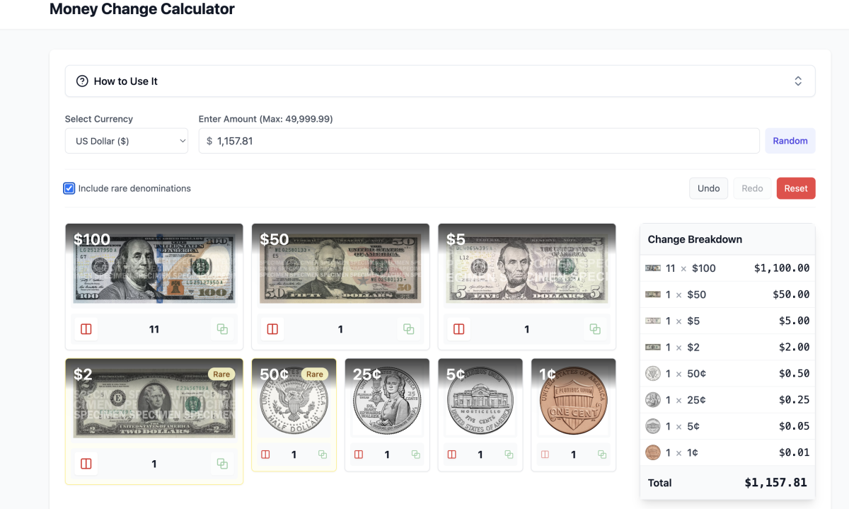 7 Brilliant Money Change Calculator Features